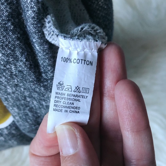 Grey Sweatshirt with Striped Hood - Picture 5 of 5